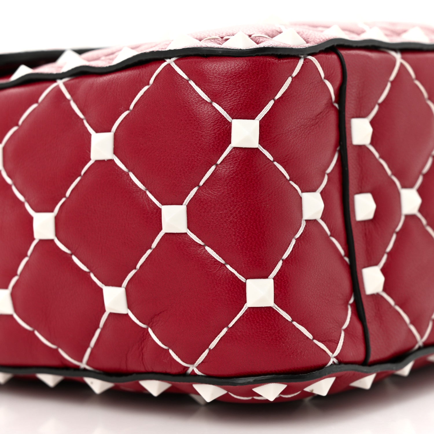Valentino Garavani Lambskin Medium Free Rockstud Spike Shoulder Bag Rosso Valentino 8 of 12