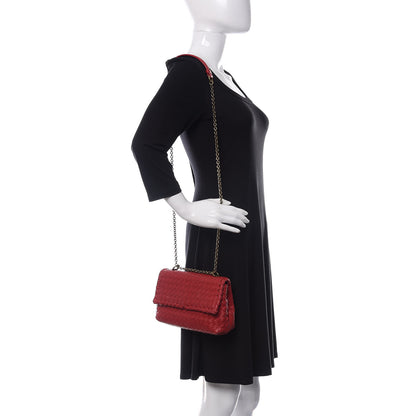 Bottega Veneta Nappa Intrecciato Baby Olimpia Shoulder Bag Vesuvio 2 of 9
