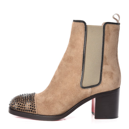 Christian Louboutin Veau Velours Otaboo 70 Chelsea Boots 37.5 Camel 1 of 9