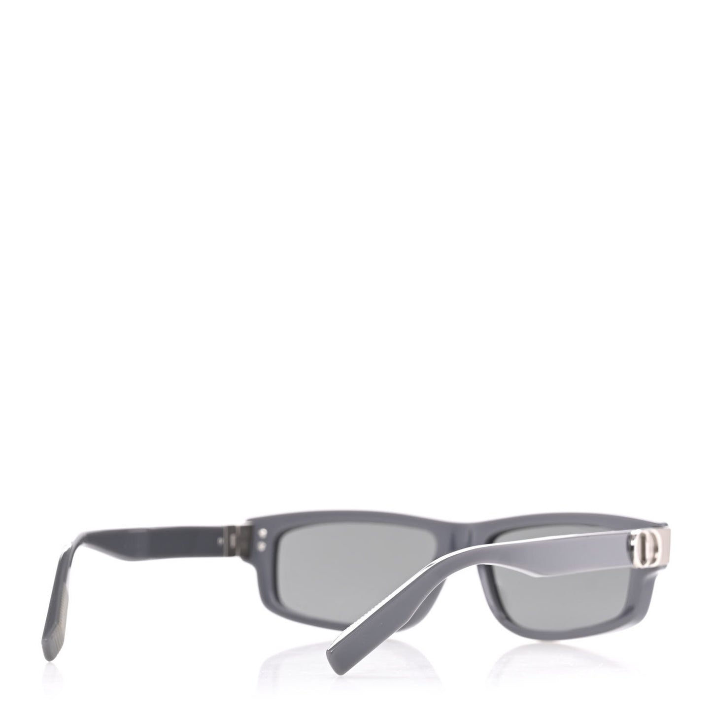 Acetate Rectangular CD Icon S2I Sunglasses Grey Smoke Mirror