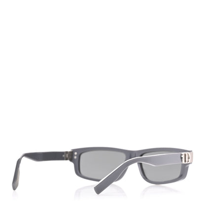 Christian Dior Acetate Rectangular CD Icon S2I Sunglasses Grey Smoke Mirror 4 of 8