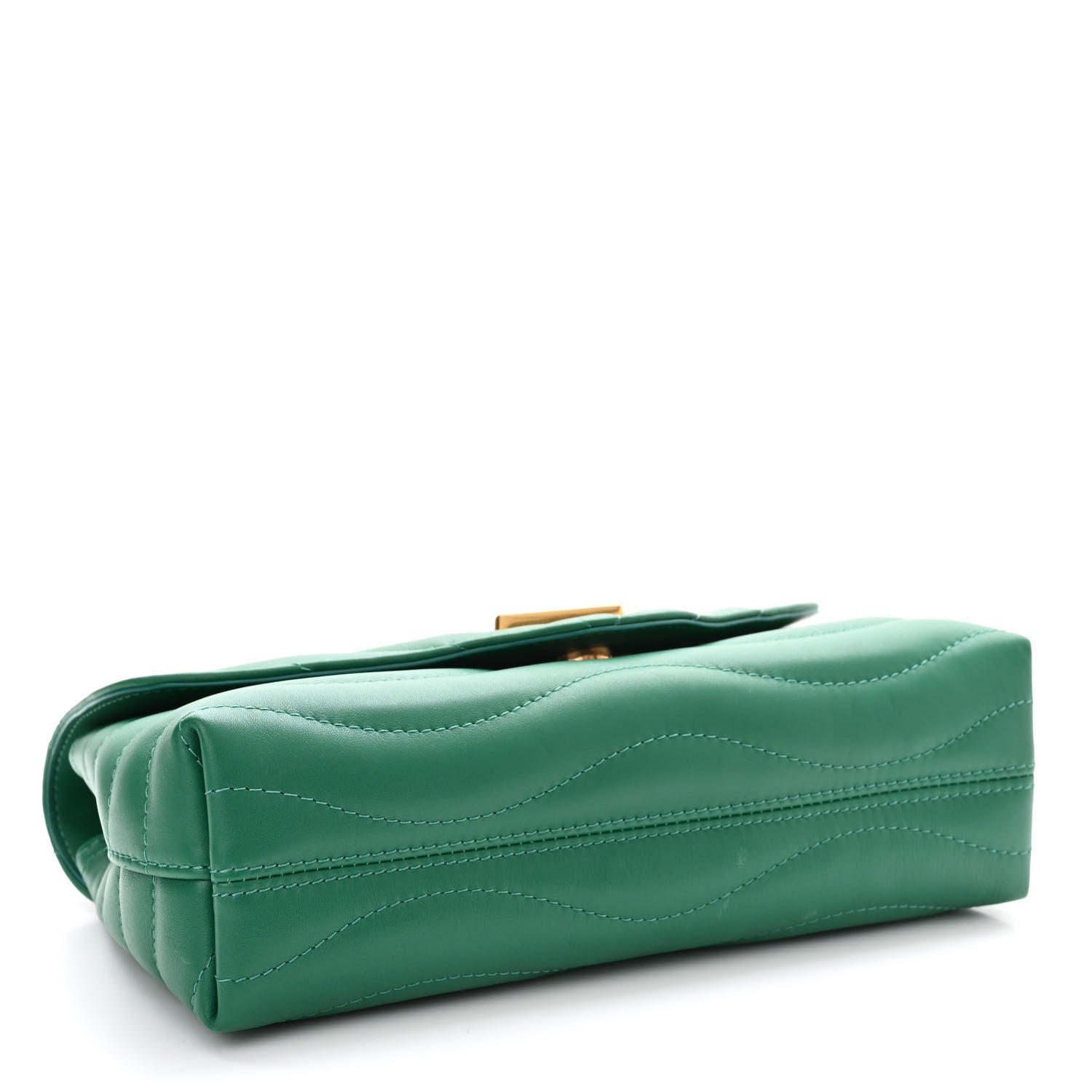 Louis Vuitton Calfskin New Wave Chain Bag MM NM Emerald 4 of 11