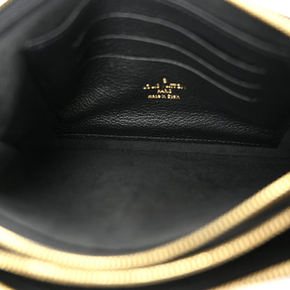 Louis Vuitton Empreinte Monogram Giant Double Zip Pochette Black Cream 5 of 11