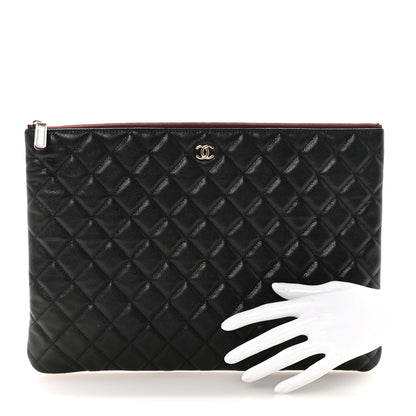Chanel Caviar Quilted Large Cosmetic Case Black 2 of 8