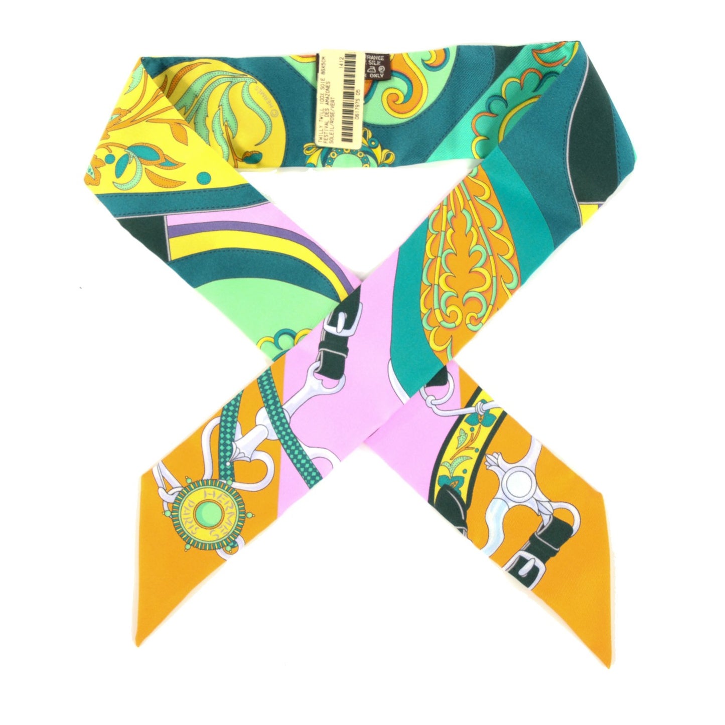 Silk Festival des Amazones Twilly Soleil Rose Vert