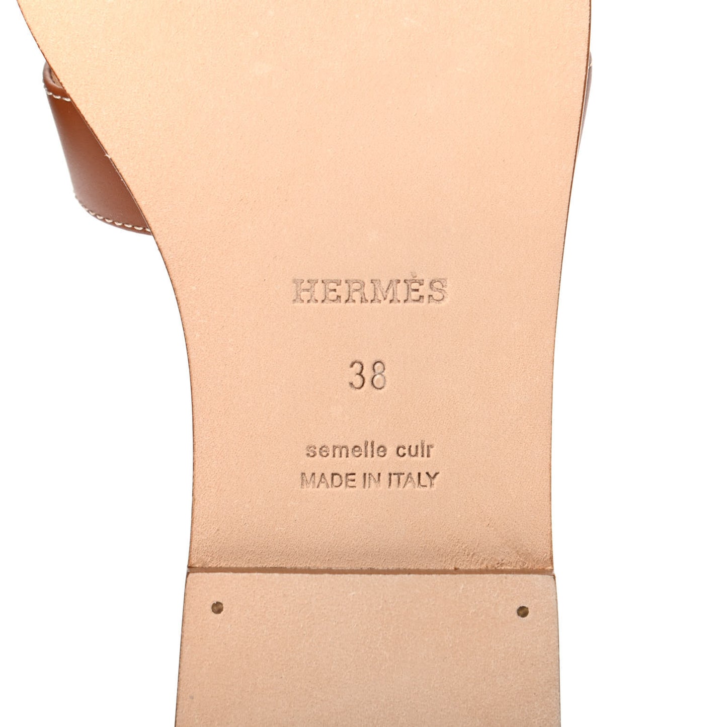 Box Calfskin Oran Sandals 38 Gold