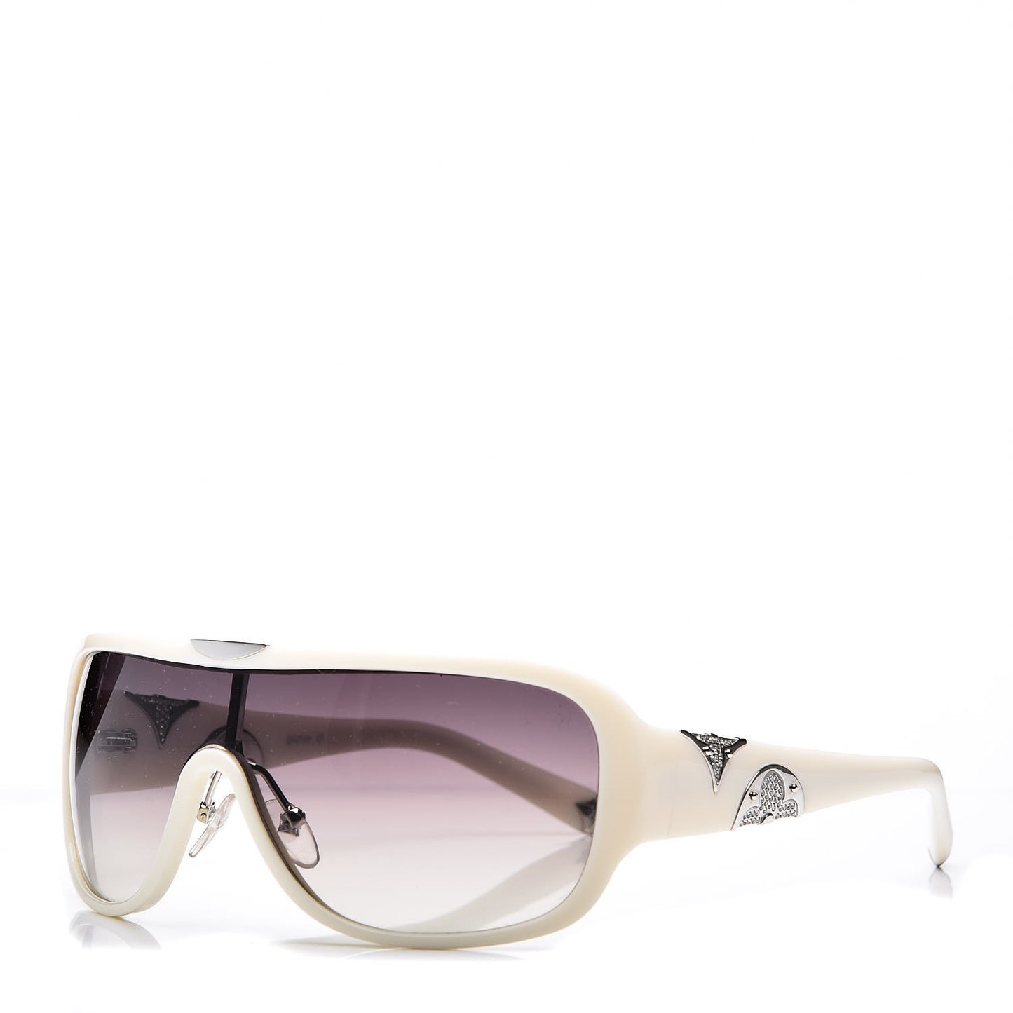 Acetate Iris Mask Sunglasses Z0370U White