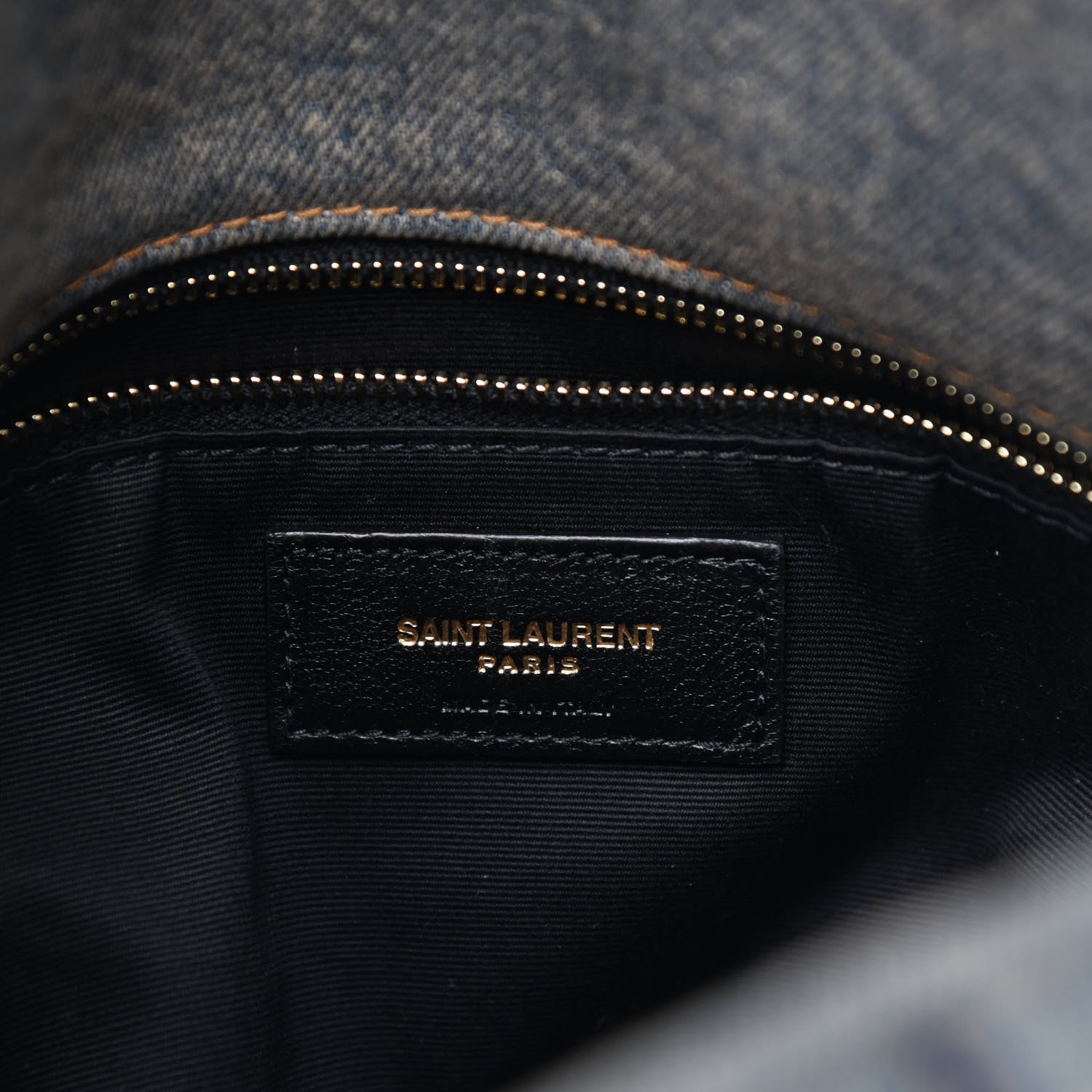 Saint Laurent Denim Quilted Medium Loulou Puffer Monogram Chain Satchel Blue Cinnamon 6 of 9