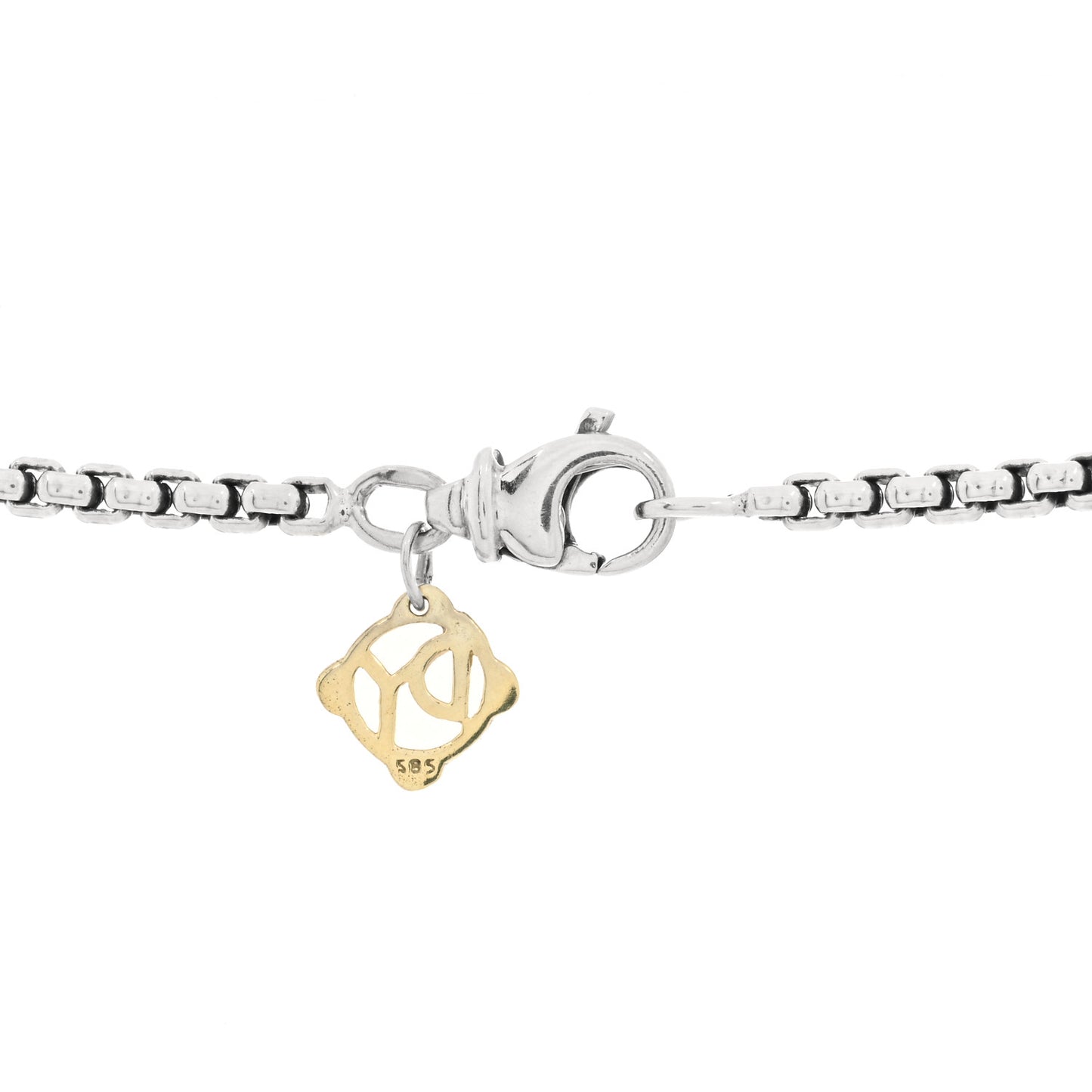 Sterling Silver 14K Yellow Gold Diamond Acorn Drop Pendant Necklace