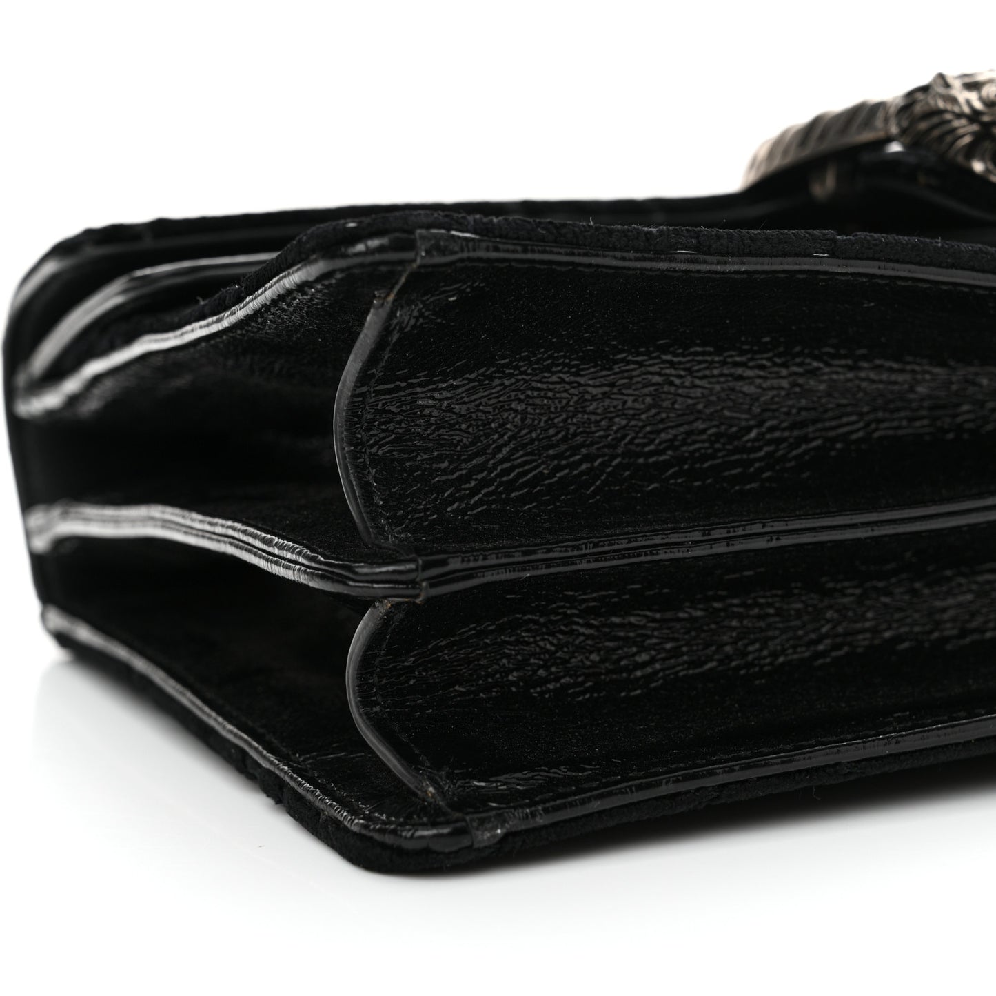 Velvet GG Monogram Small Dionysus Shoulder Bag Black