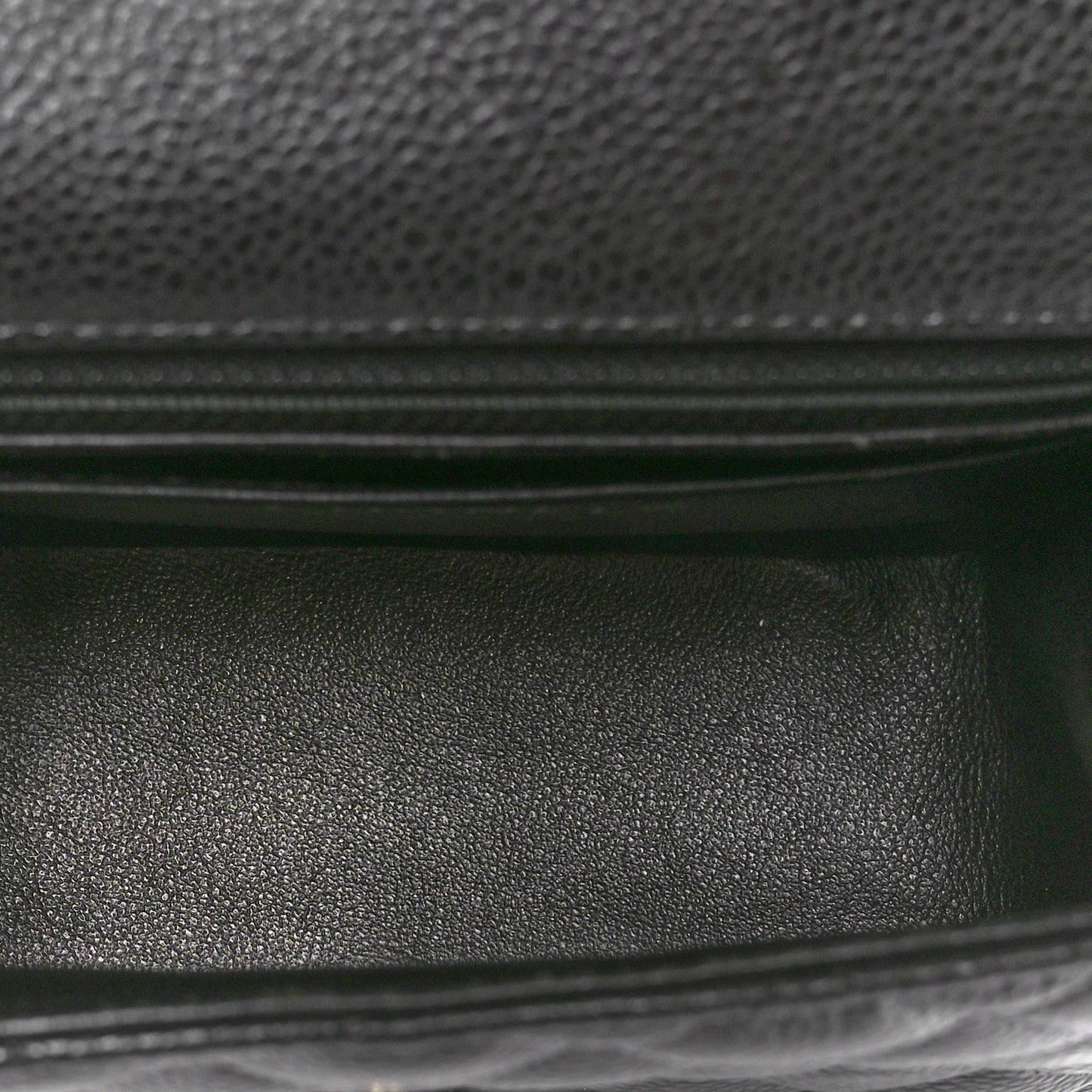 Caviar Quilted Mini Square Flap Black