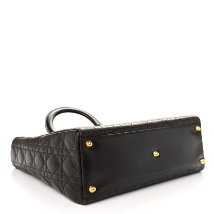 Christian Dior Lambskin Cannage Large Lady Dior Brown 4 of 10
