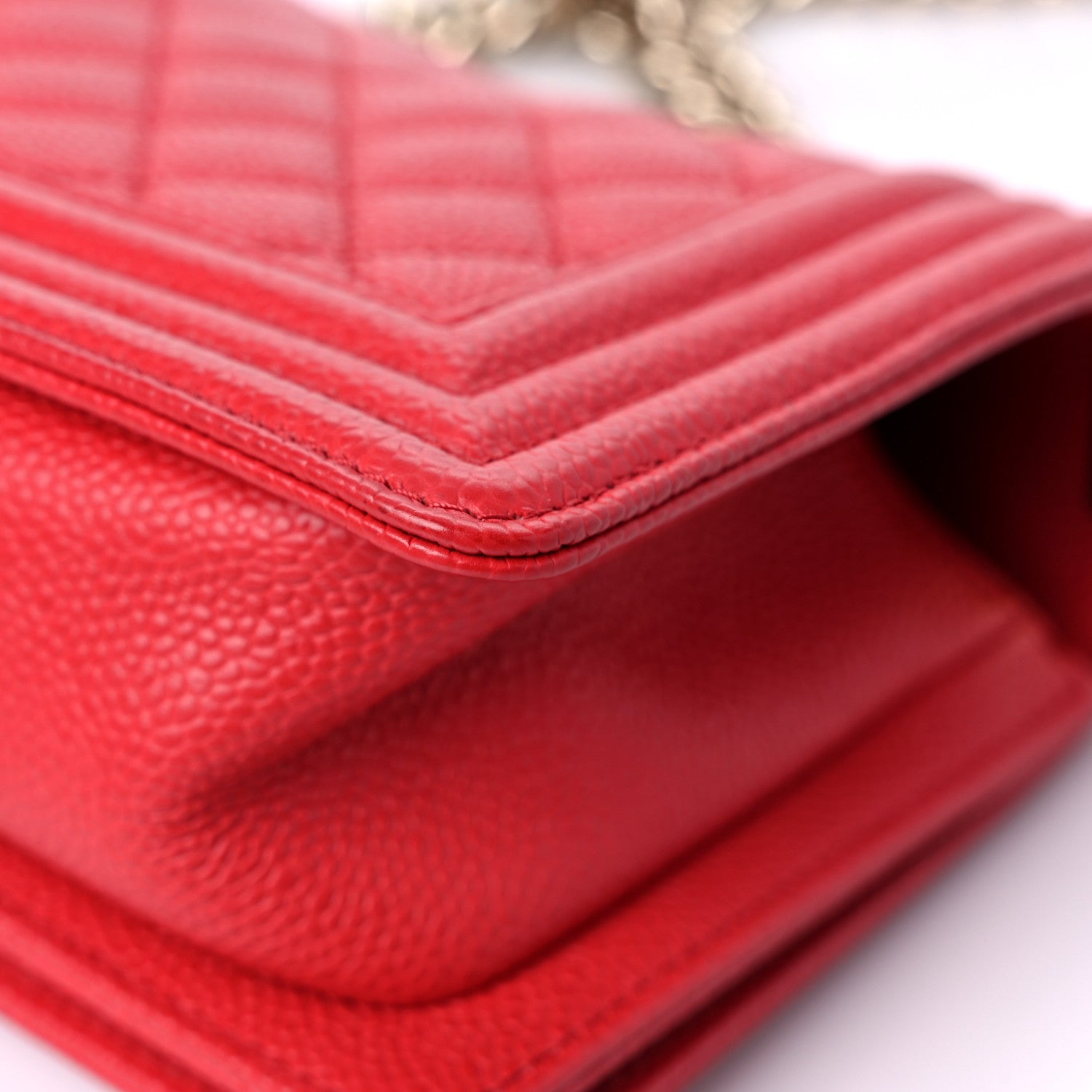 Chanel Caviar Quilted Small Boy Flap Dark Red 11 of 14