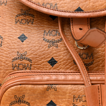 MCM Visetos Medium Vintage Pocket Backpack Cognac 9 of 26