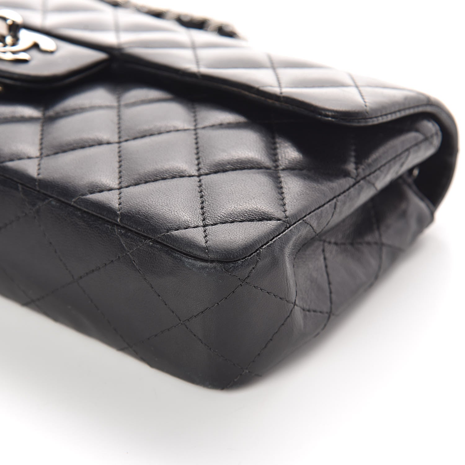 Chanel Lambskin Quilted East West Flap Black 10 of 10