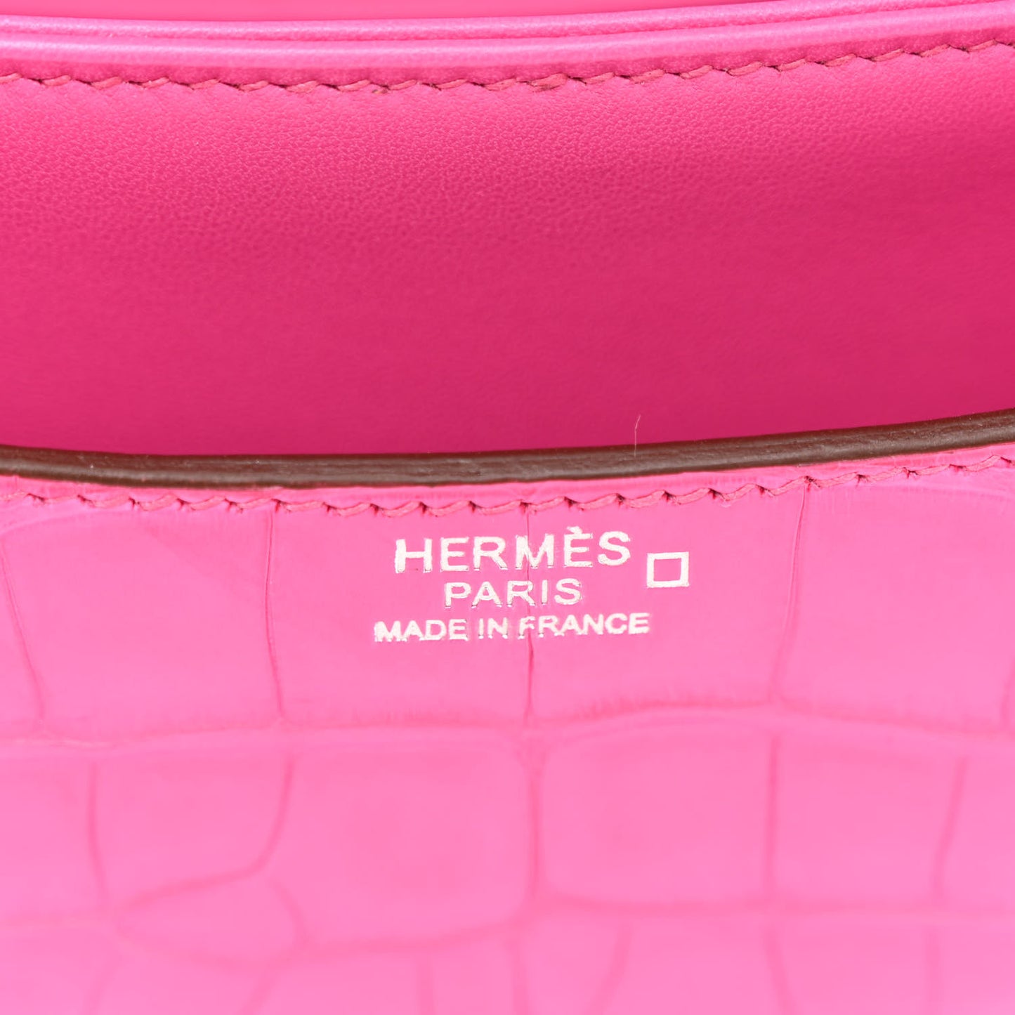 Matte Alligator Constance 24 Rose Shocking