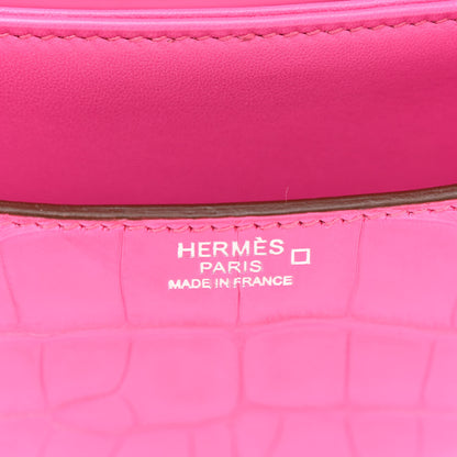 Hermes Matte Alligator Constance 24 Rose Shocking 6 of 11