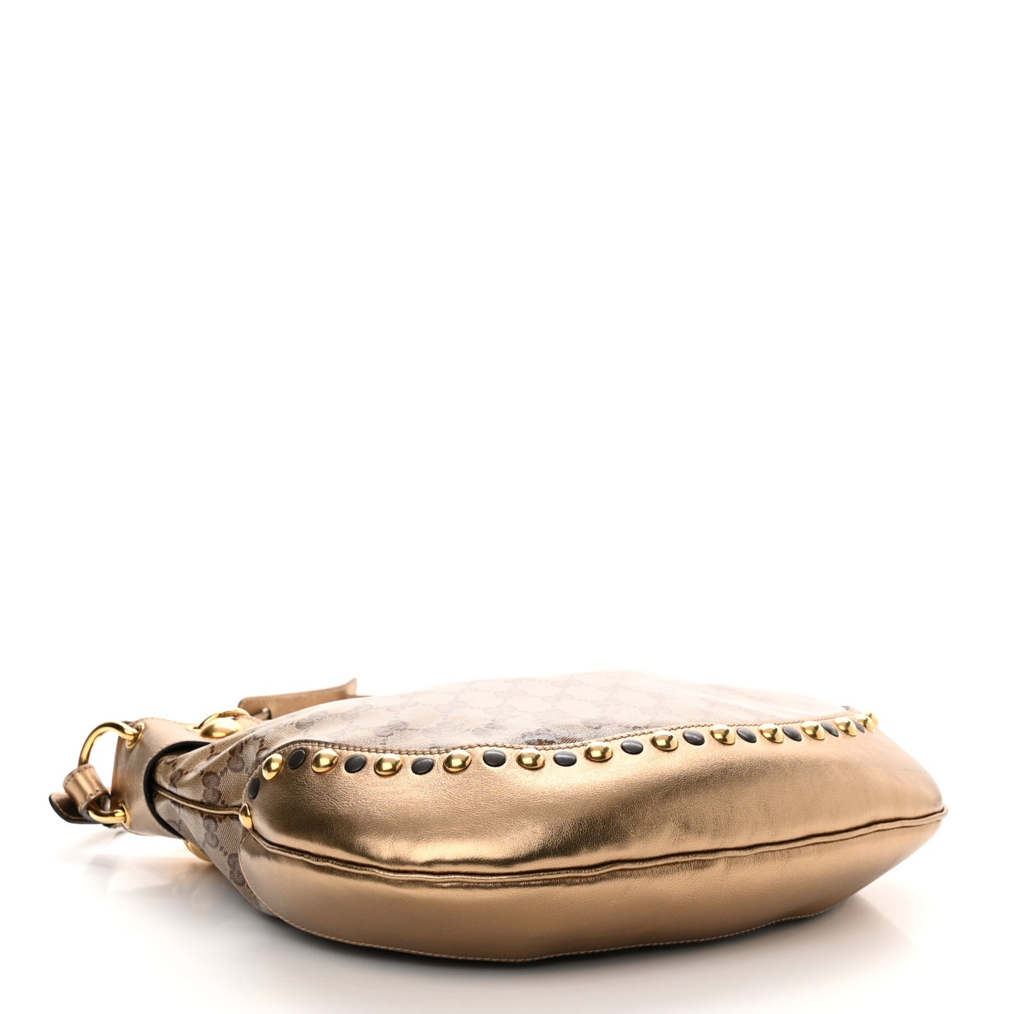 Crystal Monogram Babouska Hobo Gold