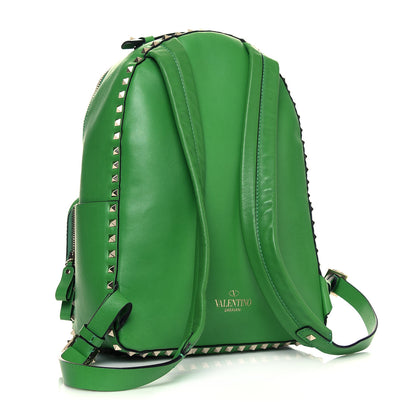 Valentino Garavani Calfskin Medium Rockstud All Over Backpack Green 2 of 20