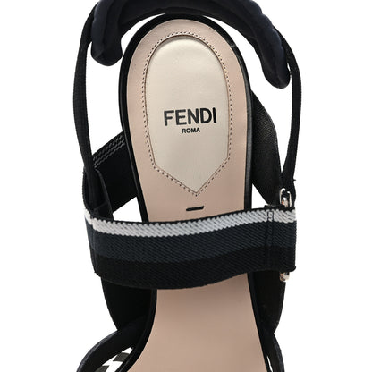 Fendi PVC Vitello FF Colibri 85mm Slingback Pumps 39 Transparent Black 6 of 7