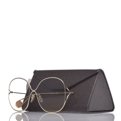 Gucci Oversized Round GG0362S Sunglasses Gold 8 of 8