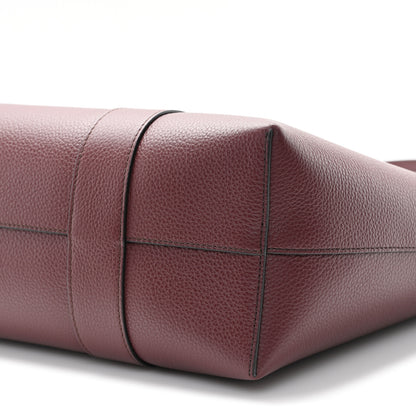 Mulberry Small Classic Grain Bayswater Tote Burgundy Oxford Blue 9 of 10