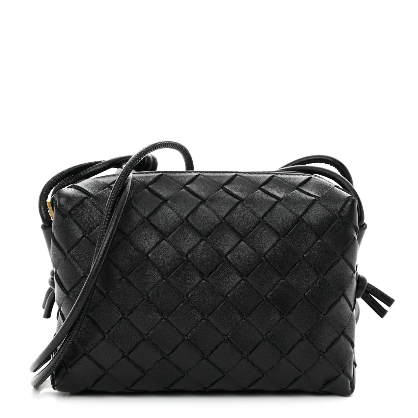 Nappa Intrecciato Mini Loop Camera Bag Black
