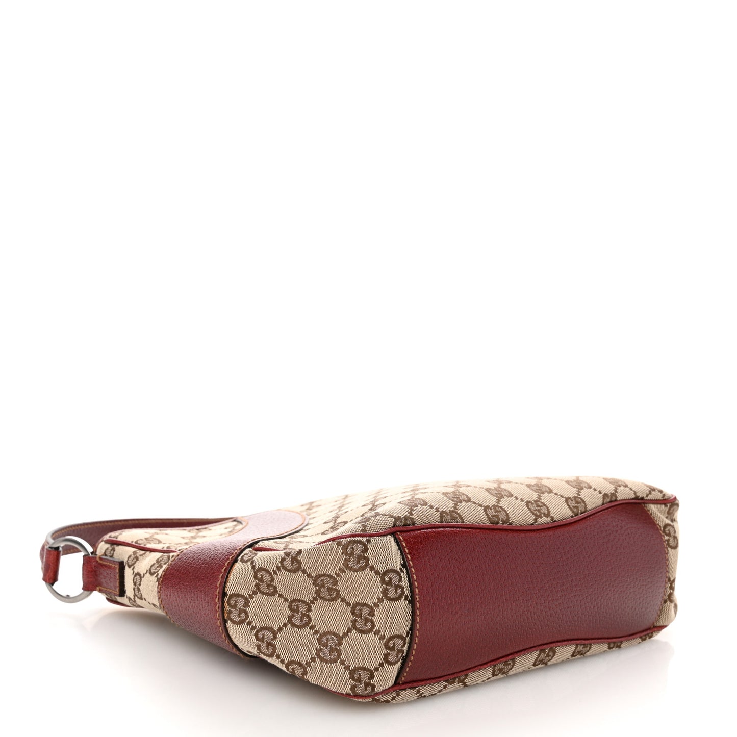 Monogram Calfskin Shoulder Bag Hobo Red