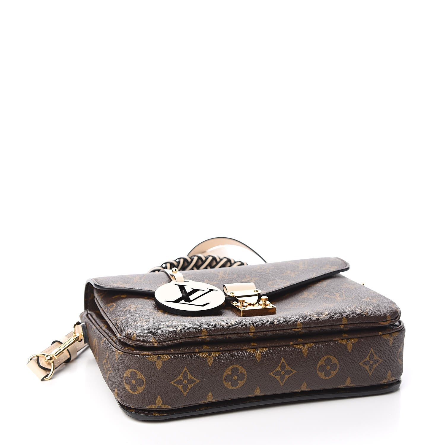 Louis Vuitton Monogram Braided Pochette Metis Creme Beige 4 of 10