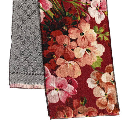Gucci Wool GG Monogram Miniorophin Scarf Lacquer Pink 3 of 4