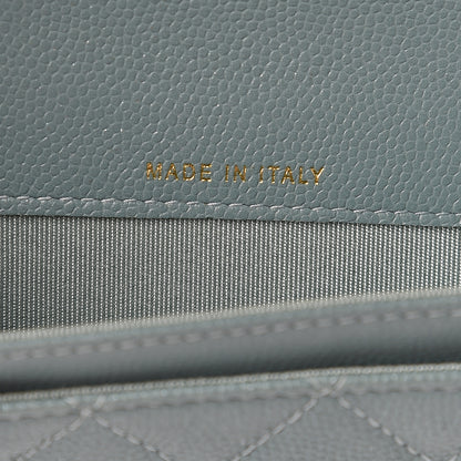 Chanel Caviar Quilted Flap Card Holder Wallet Blue 6 of 8