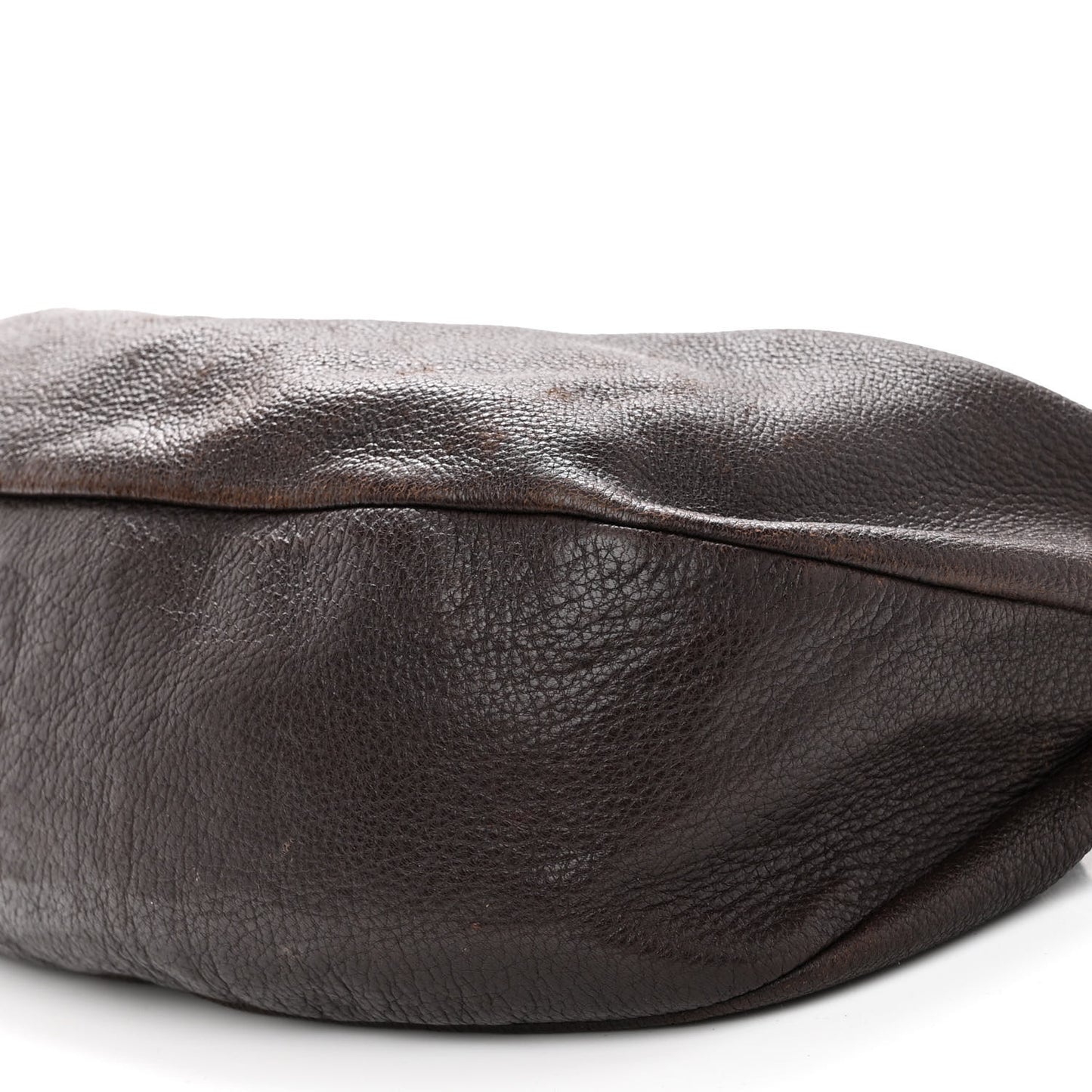 Grained Calfskin Tassel Hobo Brown