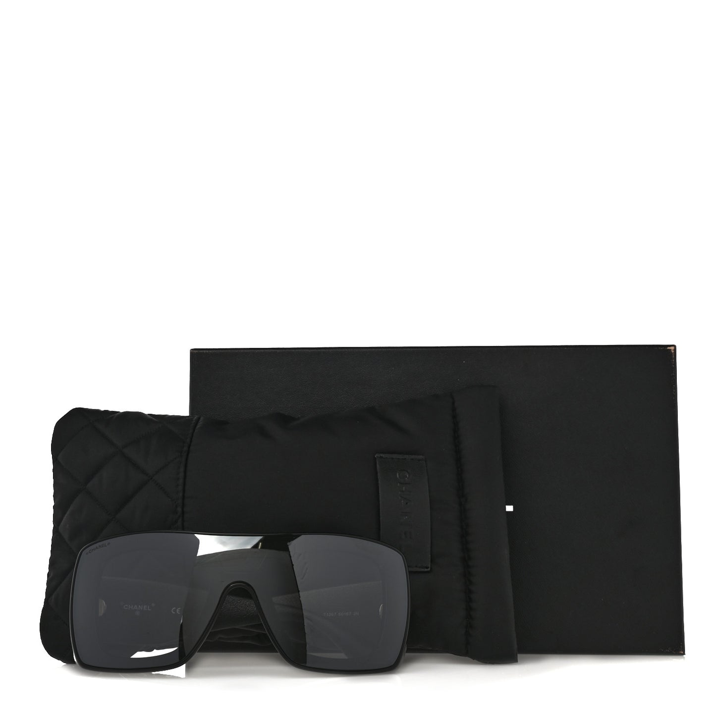 Lambskin Shield Quilted Sunglasses 71267 Black