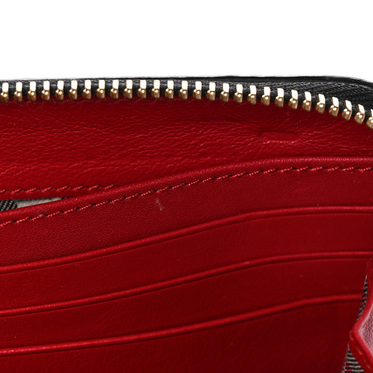 Calfskin Ziggy Zip Around Wallet Red