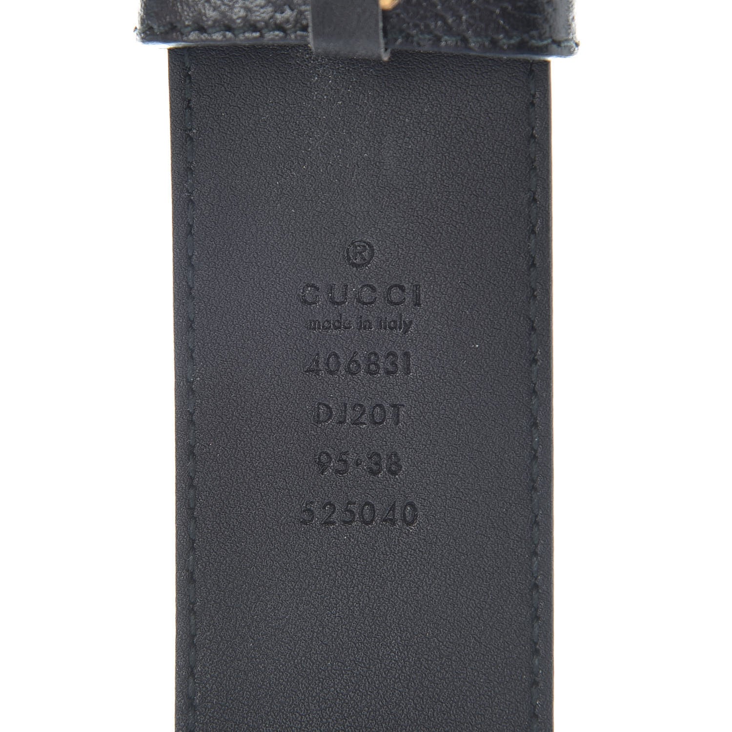 Gucci Textured Calfskin Double G 40mm Belt 95 38 Black 6 of 8