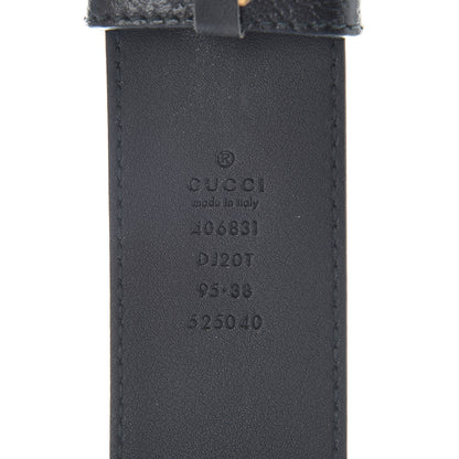 Gucci Textured Calfskin Double G 40mm Belt 95 38 Black 6 of 8
