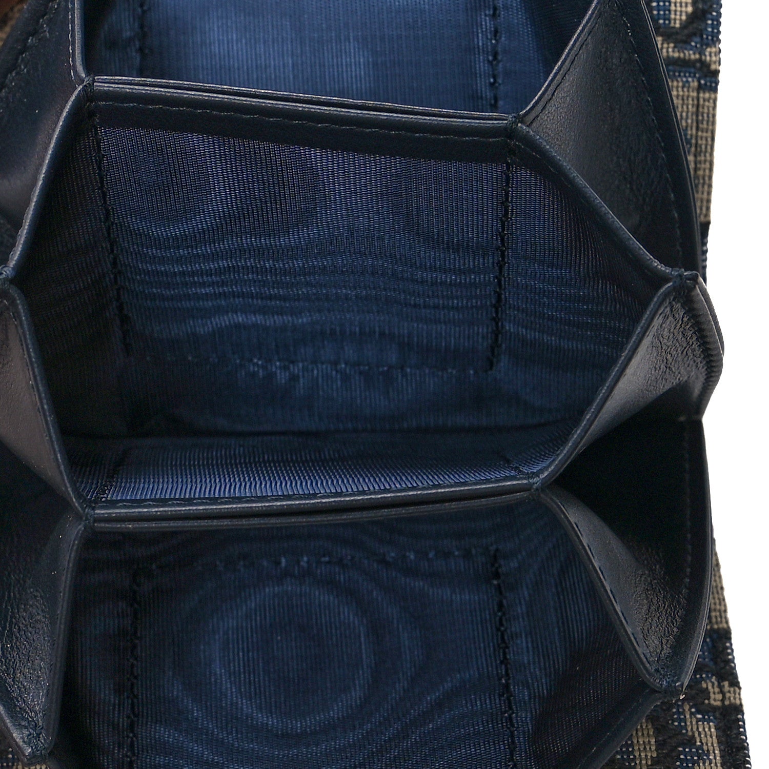 Christian Dior Oblique Saddle Card Holder Blue 5 of 8