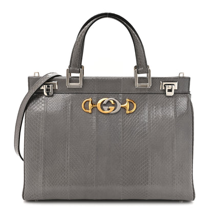 Gucci Elaphe Medium Zumi Top Handle Bag Dusty Grey 1 of 12