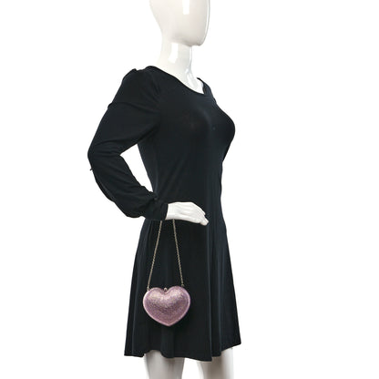 Judith Leiber Crystal Heart Minaudiere Clutch Pink 2 of 9