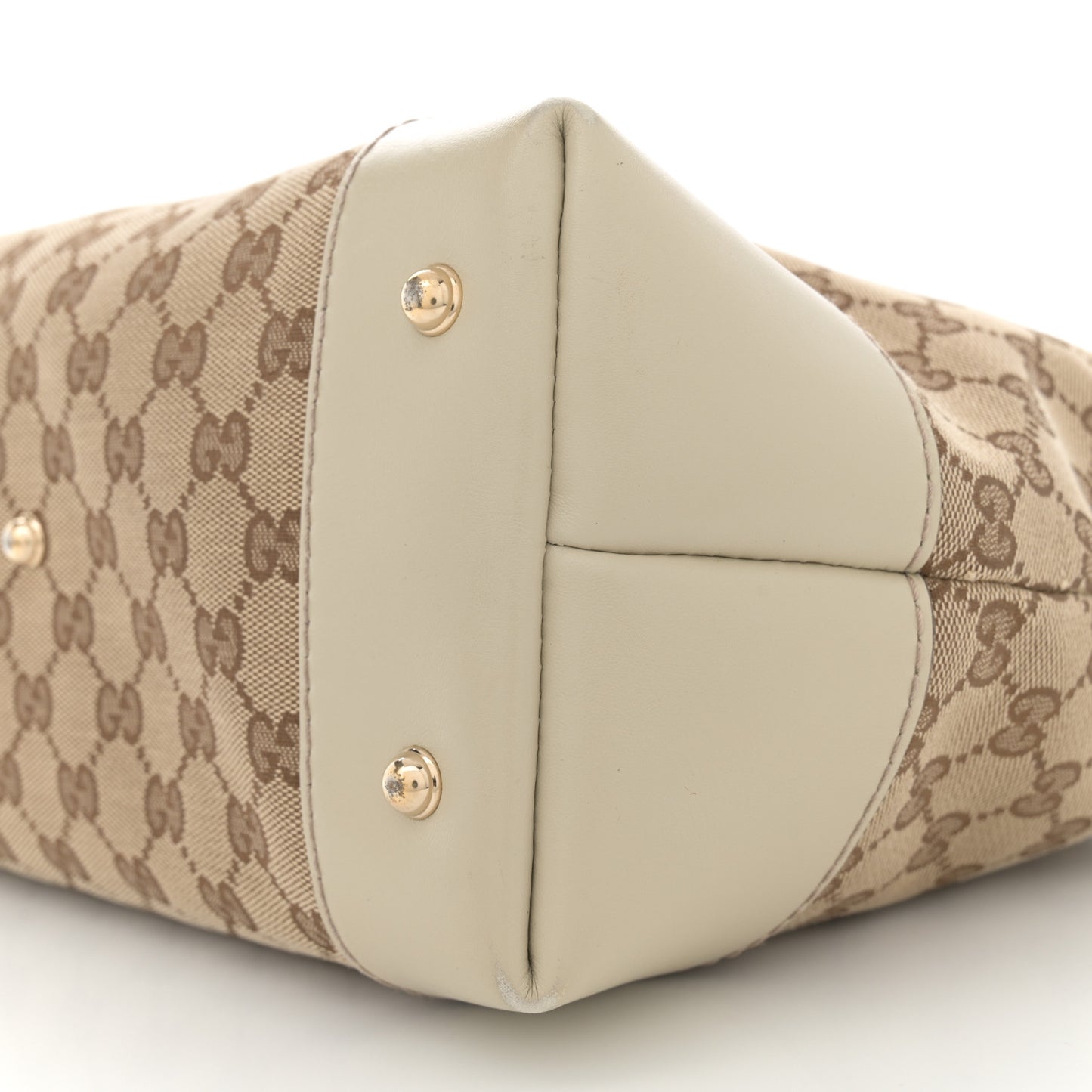 Monogram Heart Bit Charm Top Handle Tote Off White