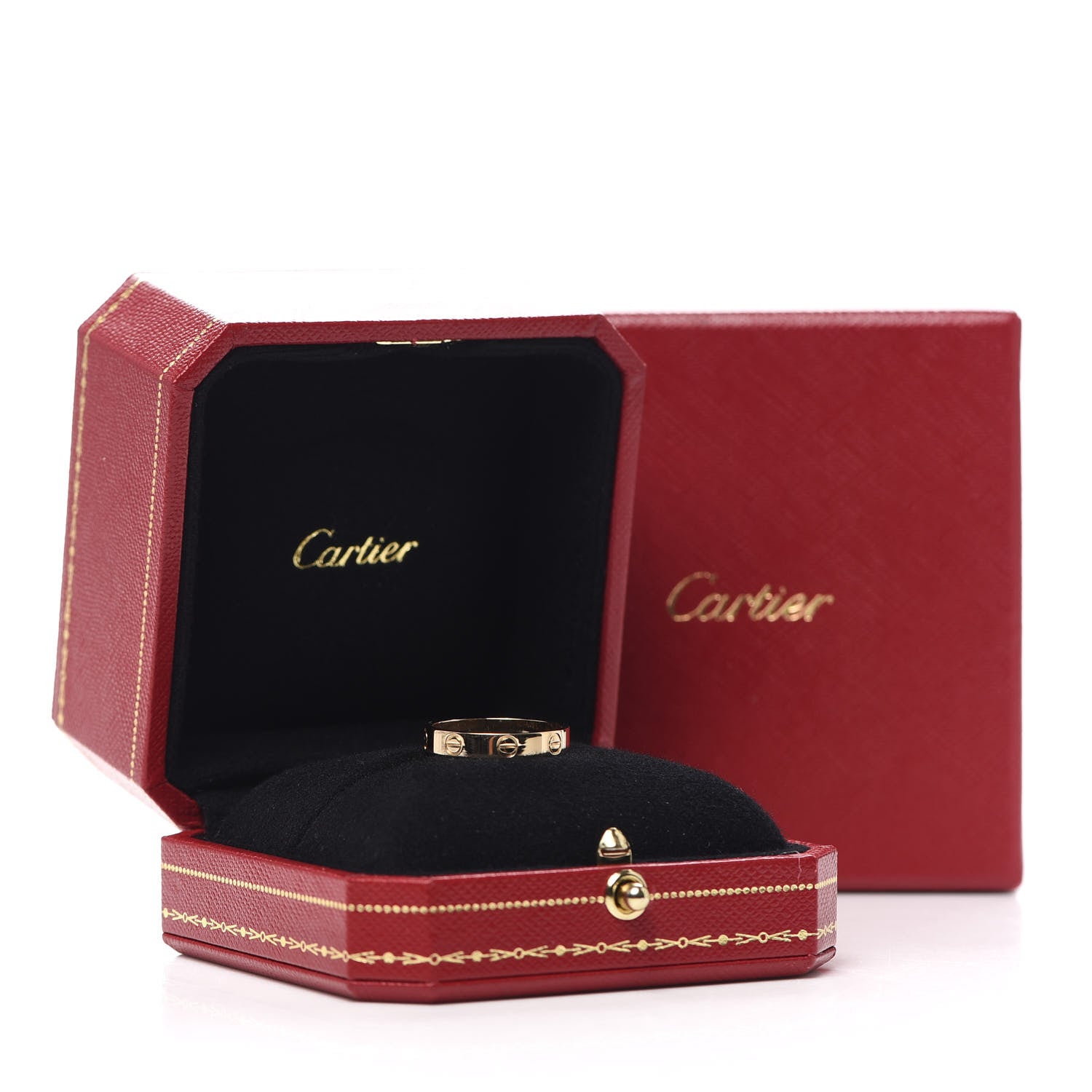 Cartier 18K Yellow Gold 3.5mm LOVE Wedding Band Ring 56 7.5 6 of 6