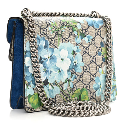 Gucci GG Supreme Monogram Blooms Mini Dionysus Shoulder Bag Beige Navy Vintage Blue 3 of 12