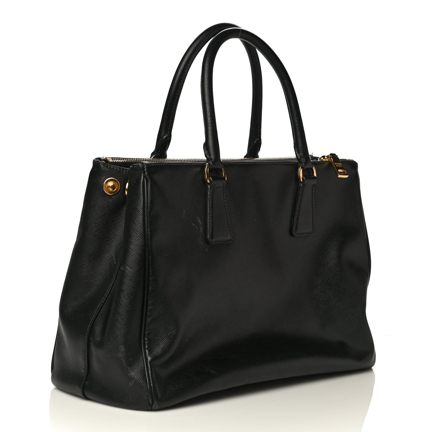 Prada Saffiano Large Galleria Double Zip Tote Black 3 of 24
