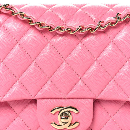 Chanel Caviar Quilted Medium Double Flap Pink 8 of 10