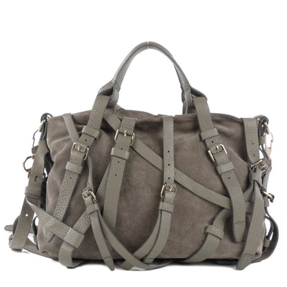 Alexander Wang Suede Kirsten Satchel Grey 1 of 7