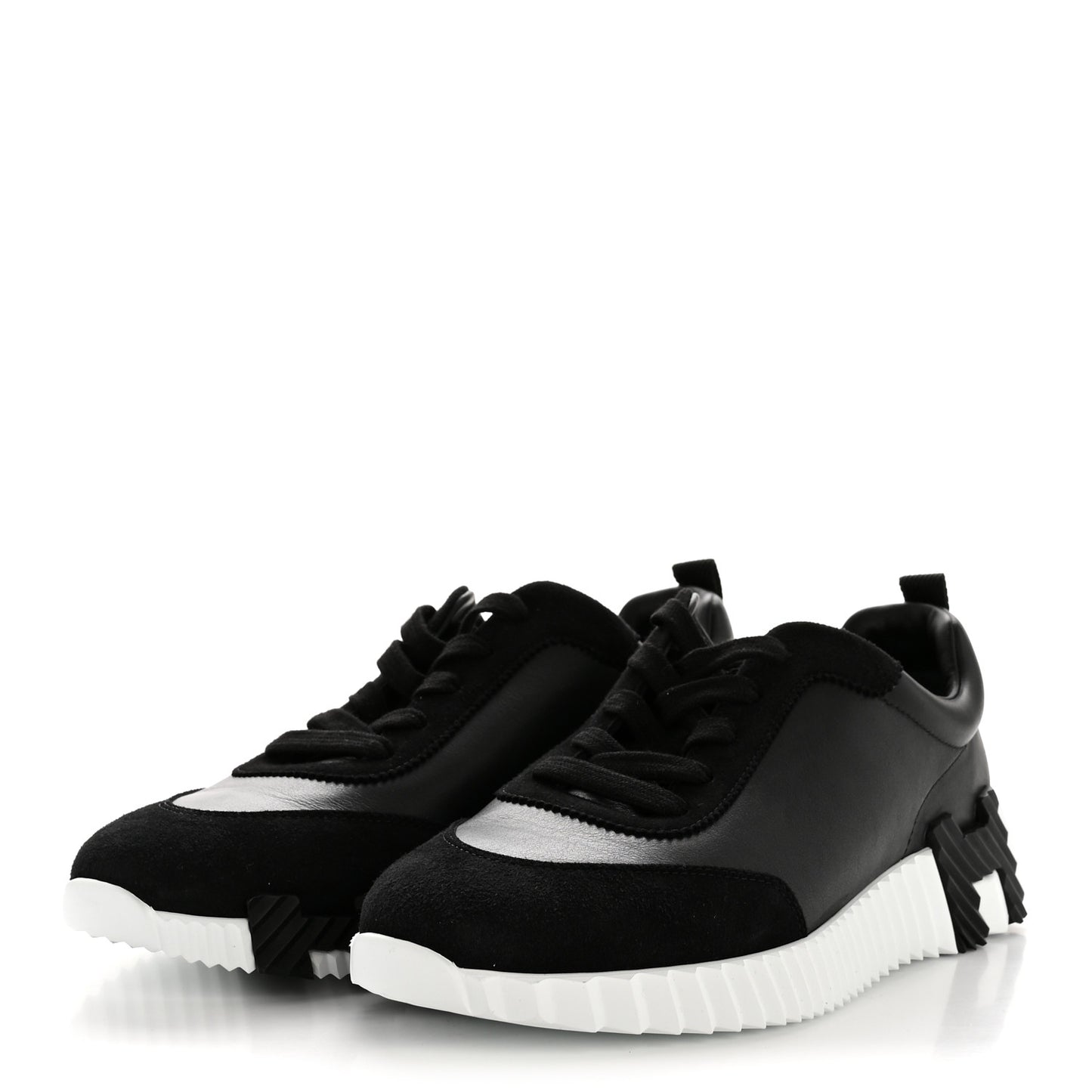 Goatskin Suede Goatskin Bouncing Sneakers 40 Black