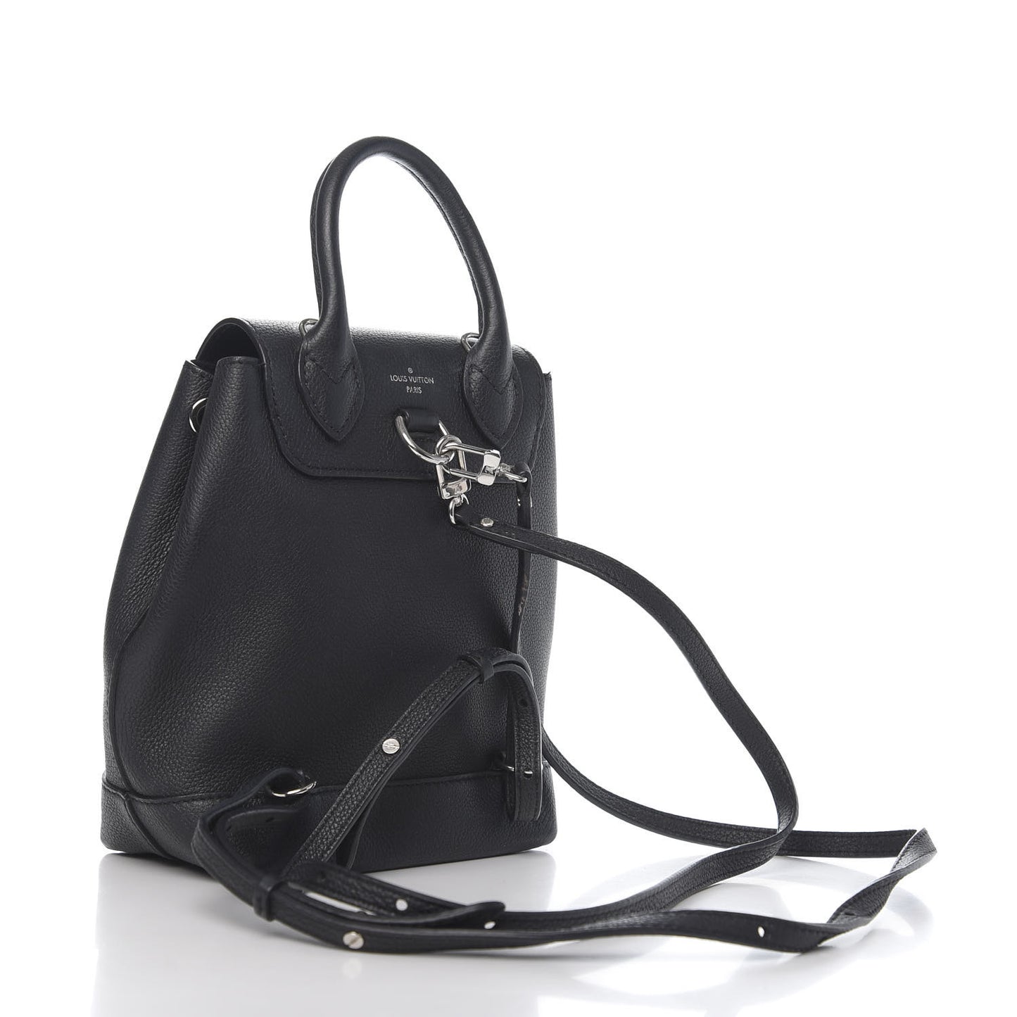 Calfskin Lockme Mini Backpack Black