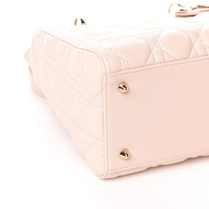 Christian Dior Lambskin Cannage Medium Lady Dior Light Pink 8 of 18