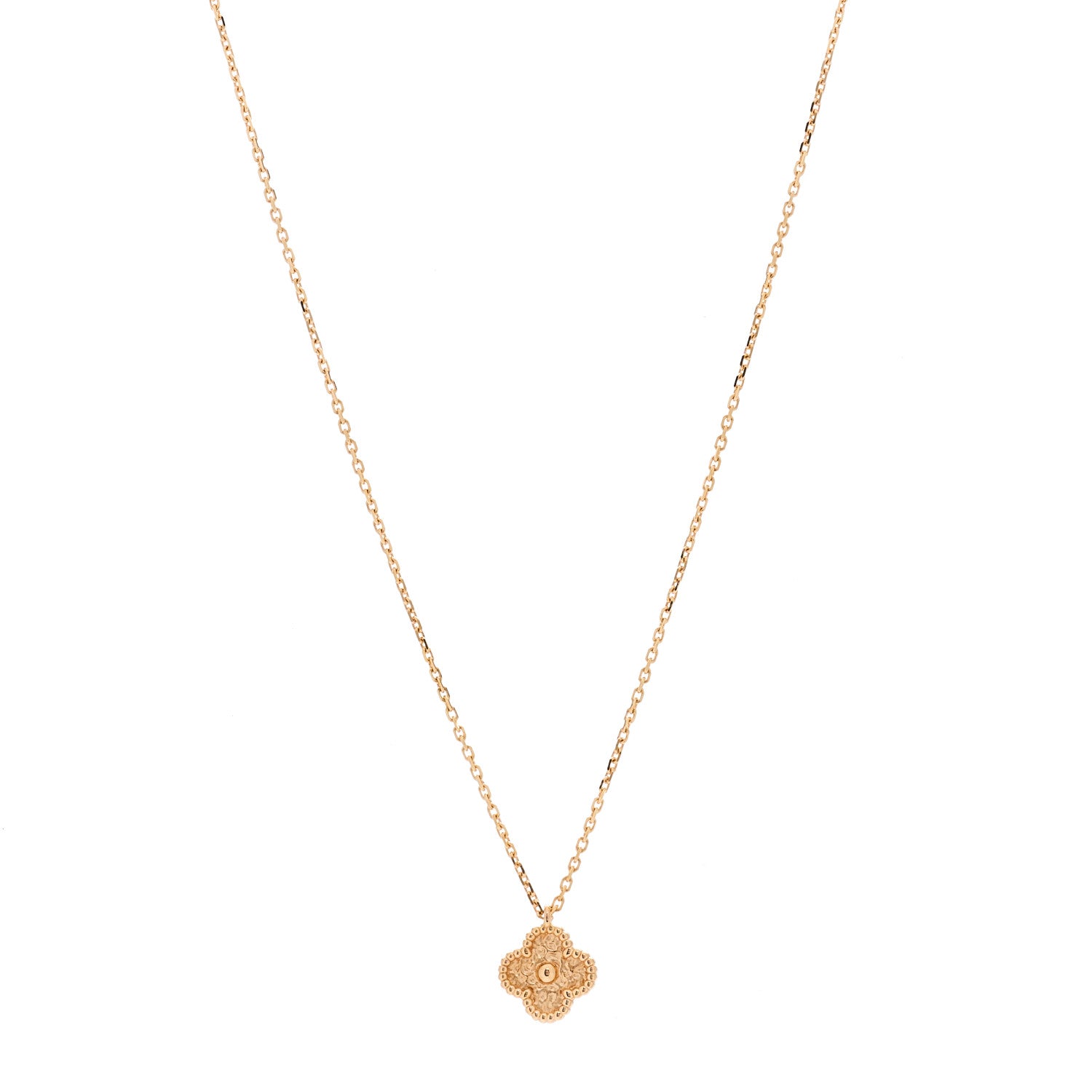 Van Cleef & Arpels 18K Rose Gold Sweet Alhambra Pendant Necklace 2 of 12