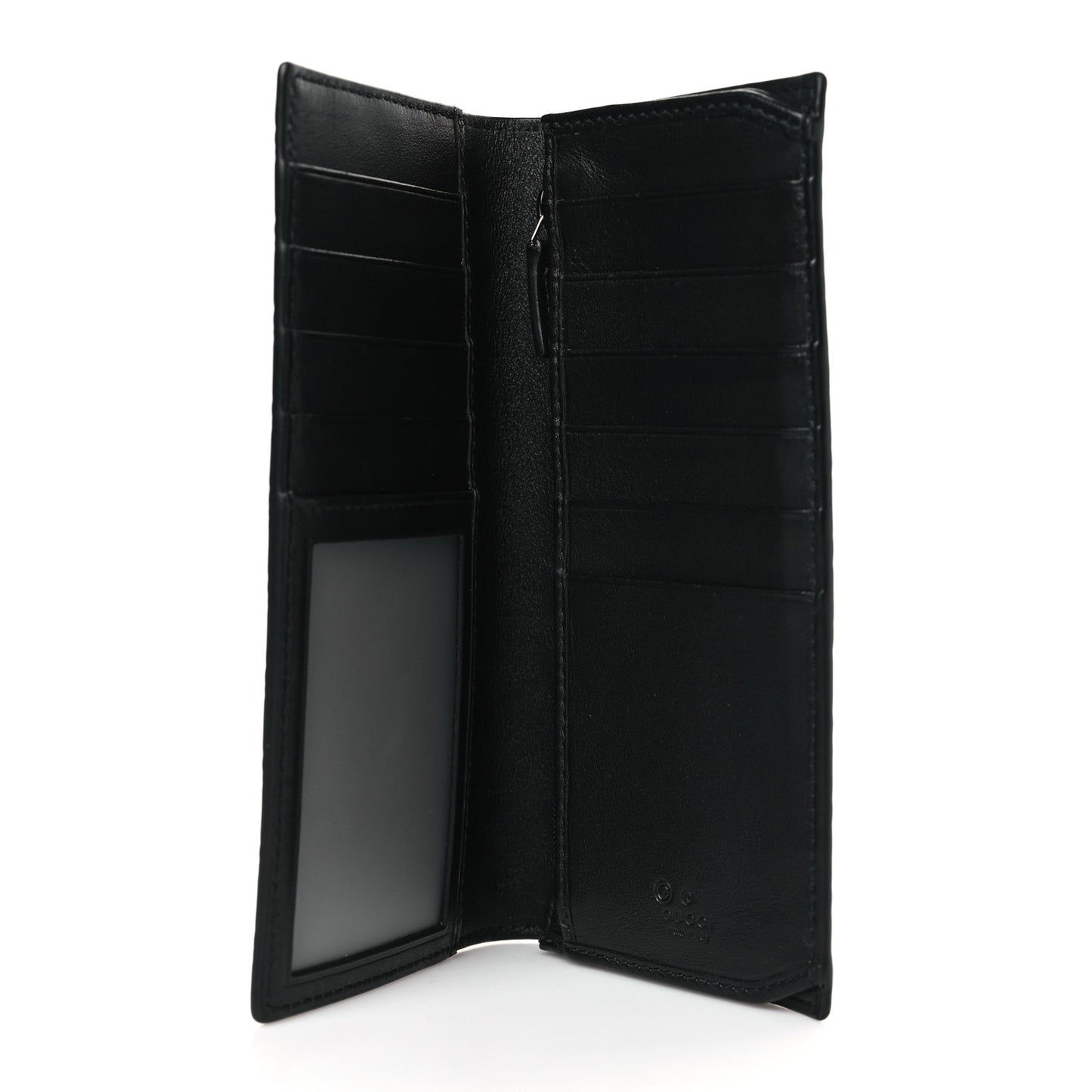Microguccissima Bi-Fold Organizer Wallet Black